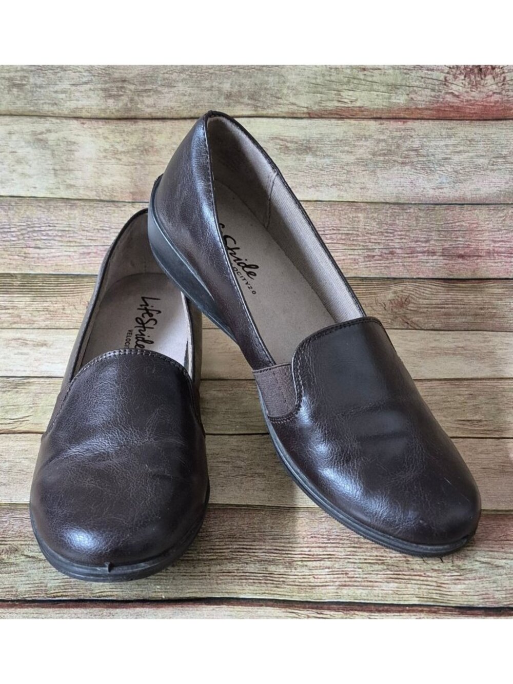 Life Stride Womens 10M 10 Dark Chocolate Brown Isabelle Loafers Comfort Neutral